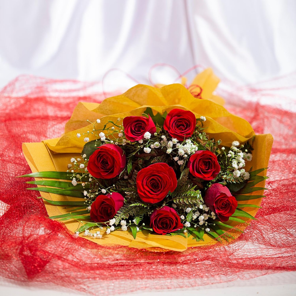 Mystique 8 Red Roses Bouquet