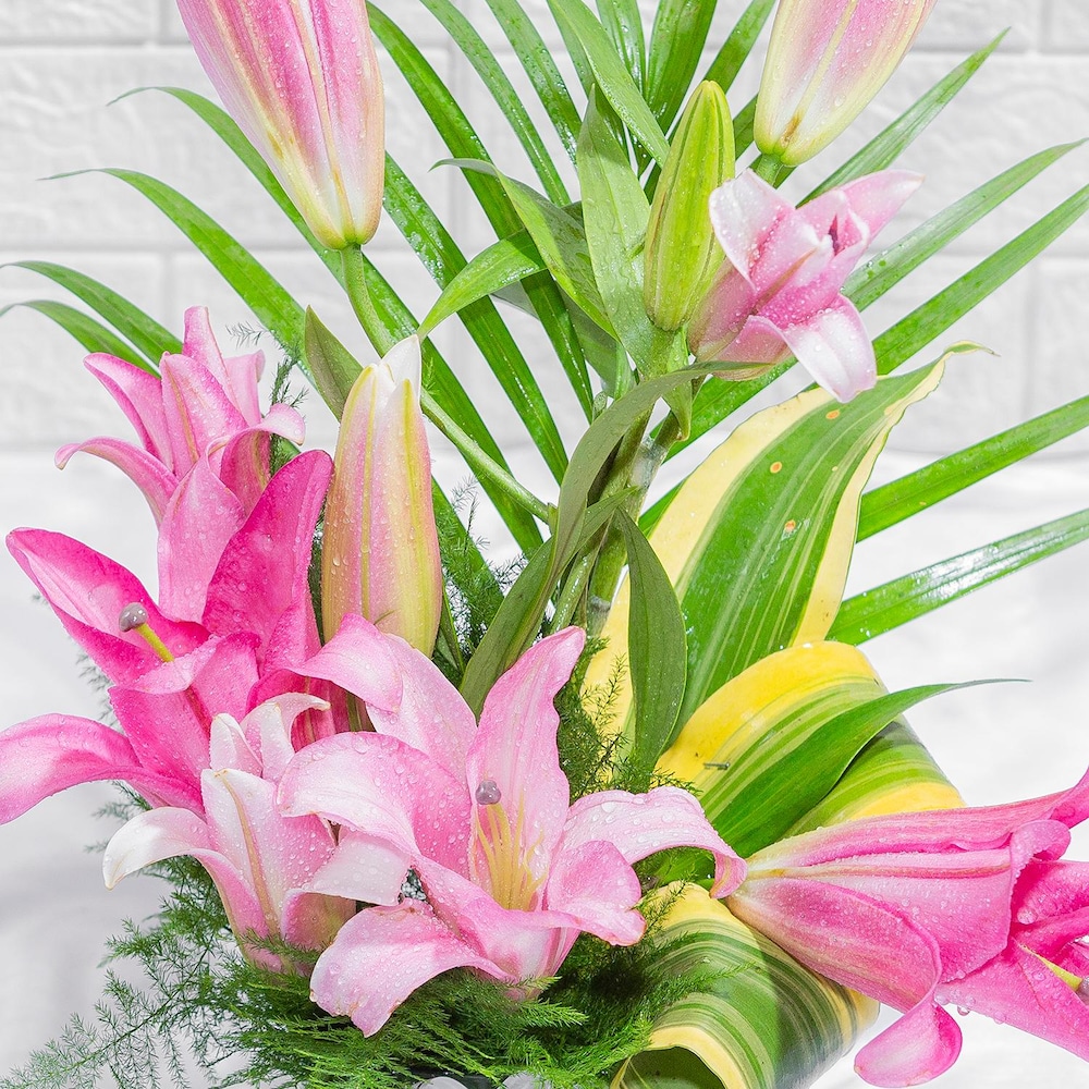 Majestic Floral In Square Vase