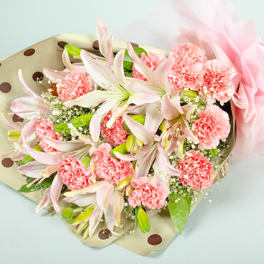 Graceful Pink Flowers Arrangement