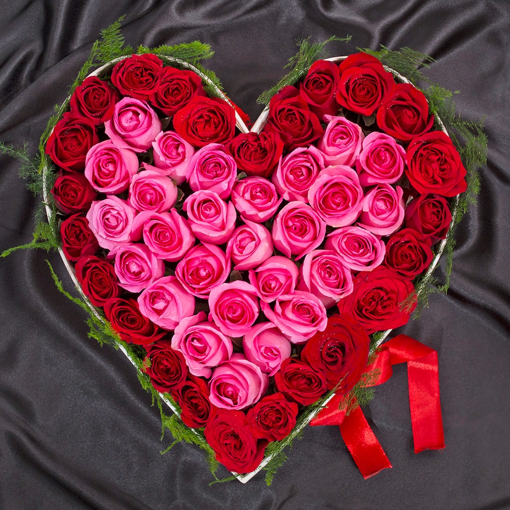 Enormous Heart Roses Arrangement