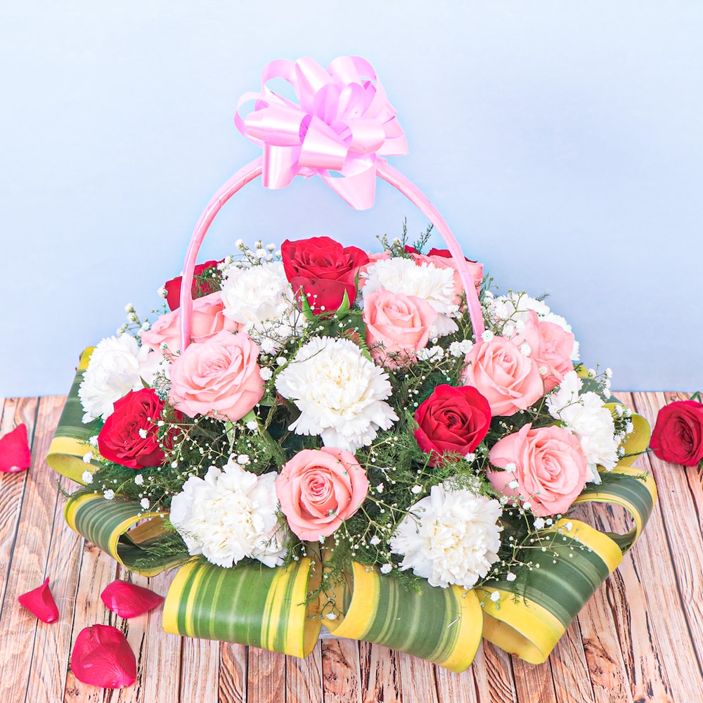 Love Basket Of Rose