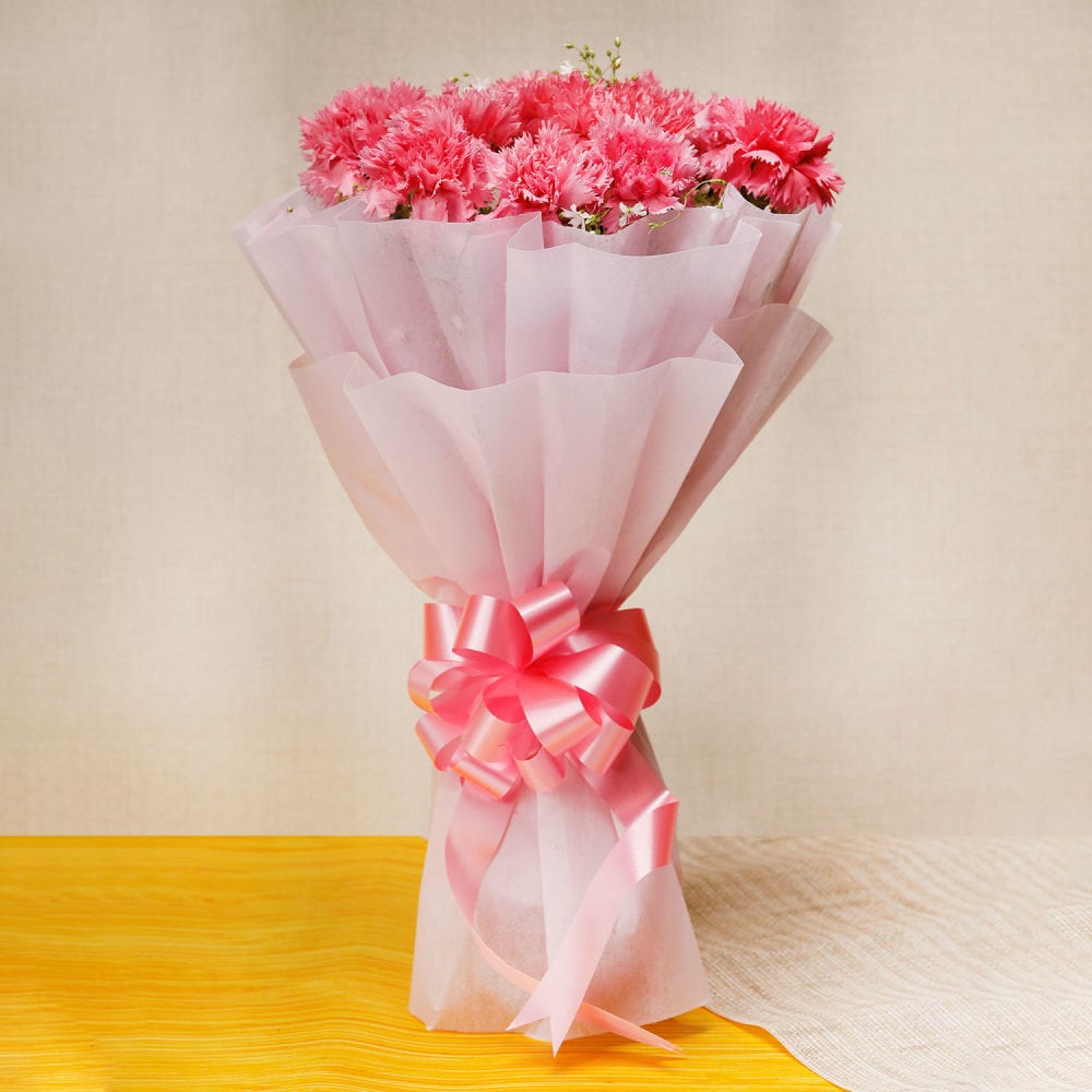 Pink Carnations In Pink Packing