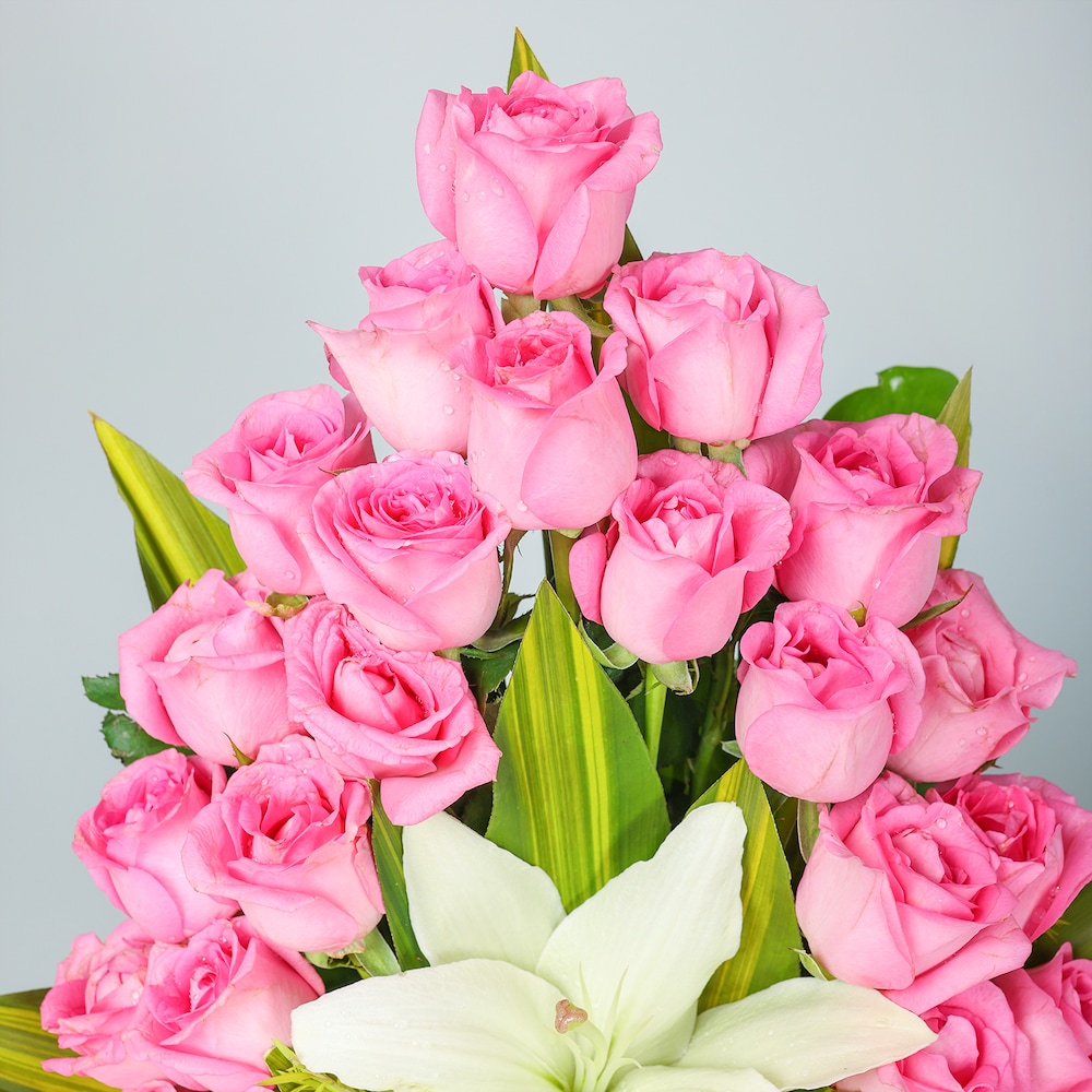 Roses And Lilies Arrangement