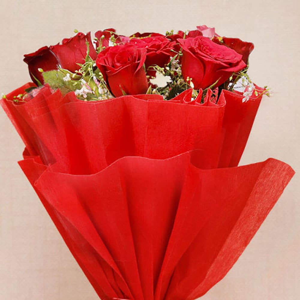 10 Red Roses And 2 Silk Chocolates
