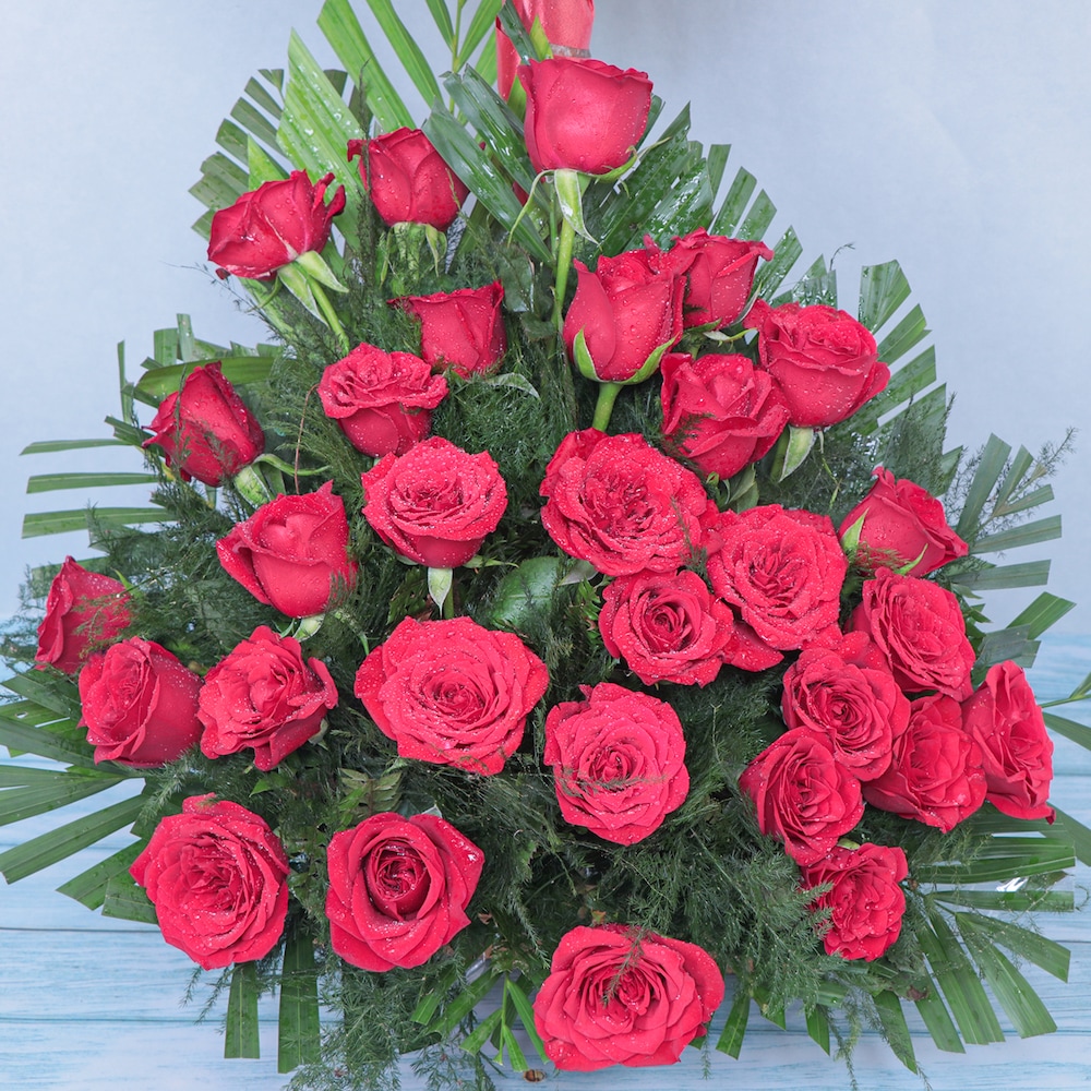 50 Red Roses Premium Arrangement