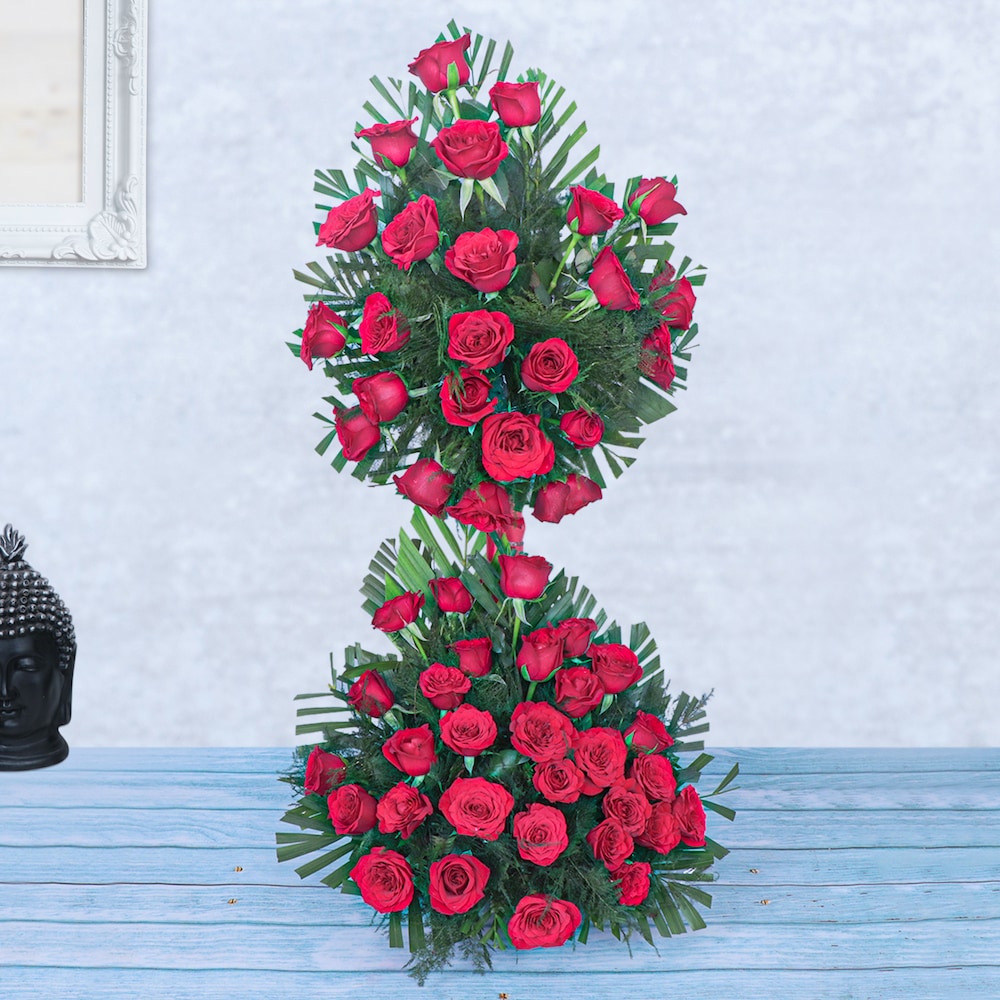 50 Red Roses Premium Arrangement