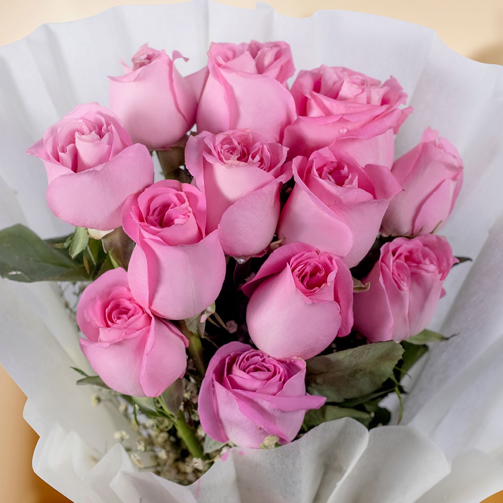 Hearty Wishes A Bunch Of Pink Roses