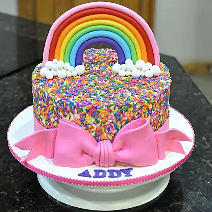 Rainbow Sprinkles Chocolate Cake