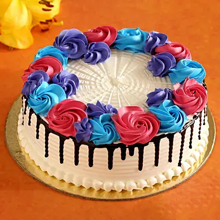 Roses All Around Black Forest Cake