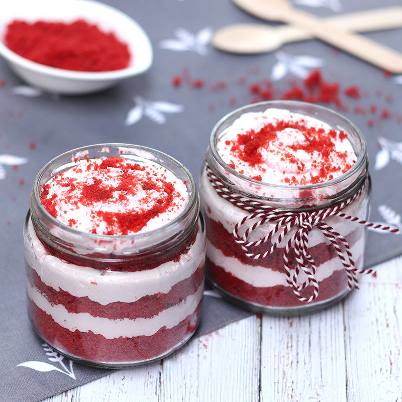 Red Velvety Jar Cake