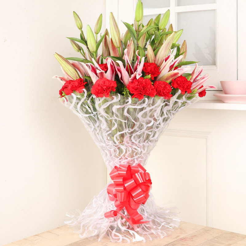 Lily Carnation Bouquet