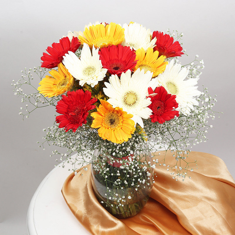 Flamboyant Gerberas Vase