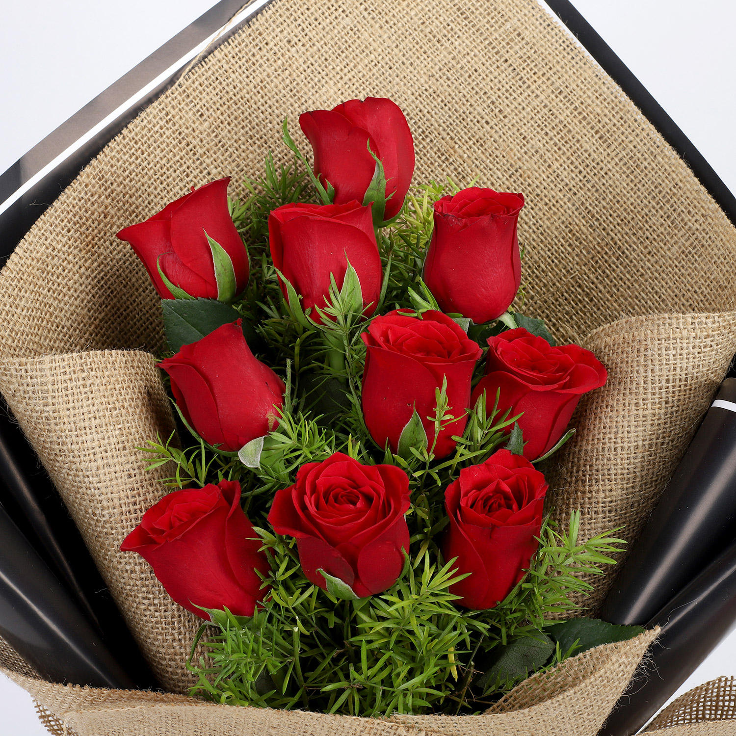 10 Red Roses & Truffle Cake Combo