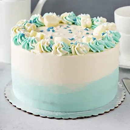 Floral Vanilla Cream Cake 