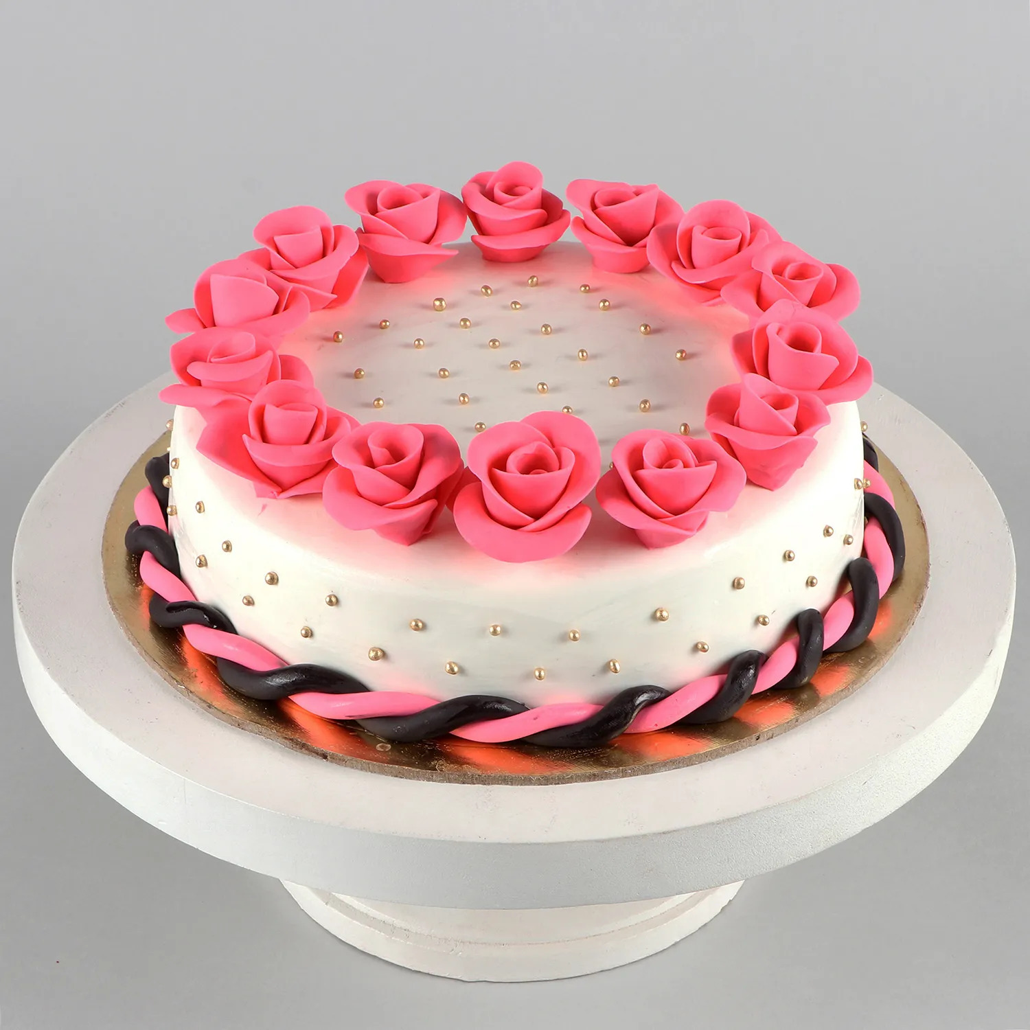 Roses Around Designer Truffle Cake