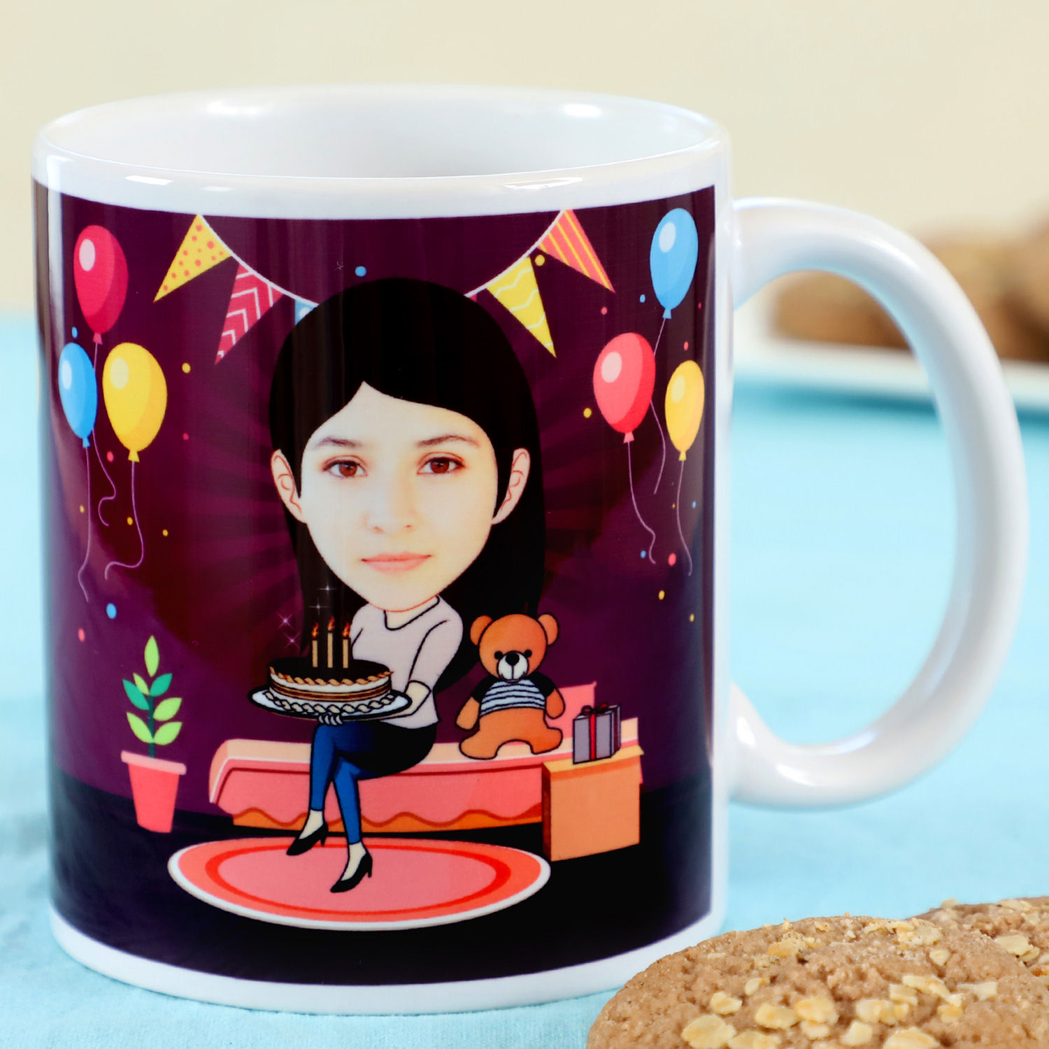 Personalised Birthday Caricature Mug