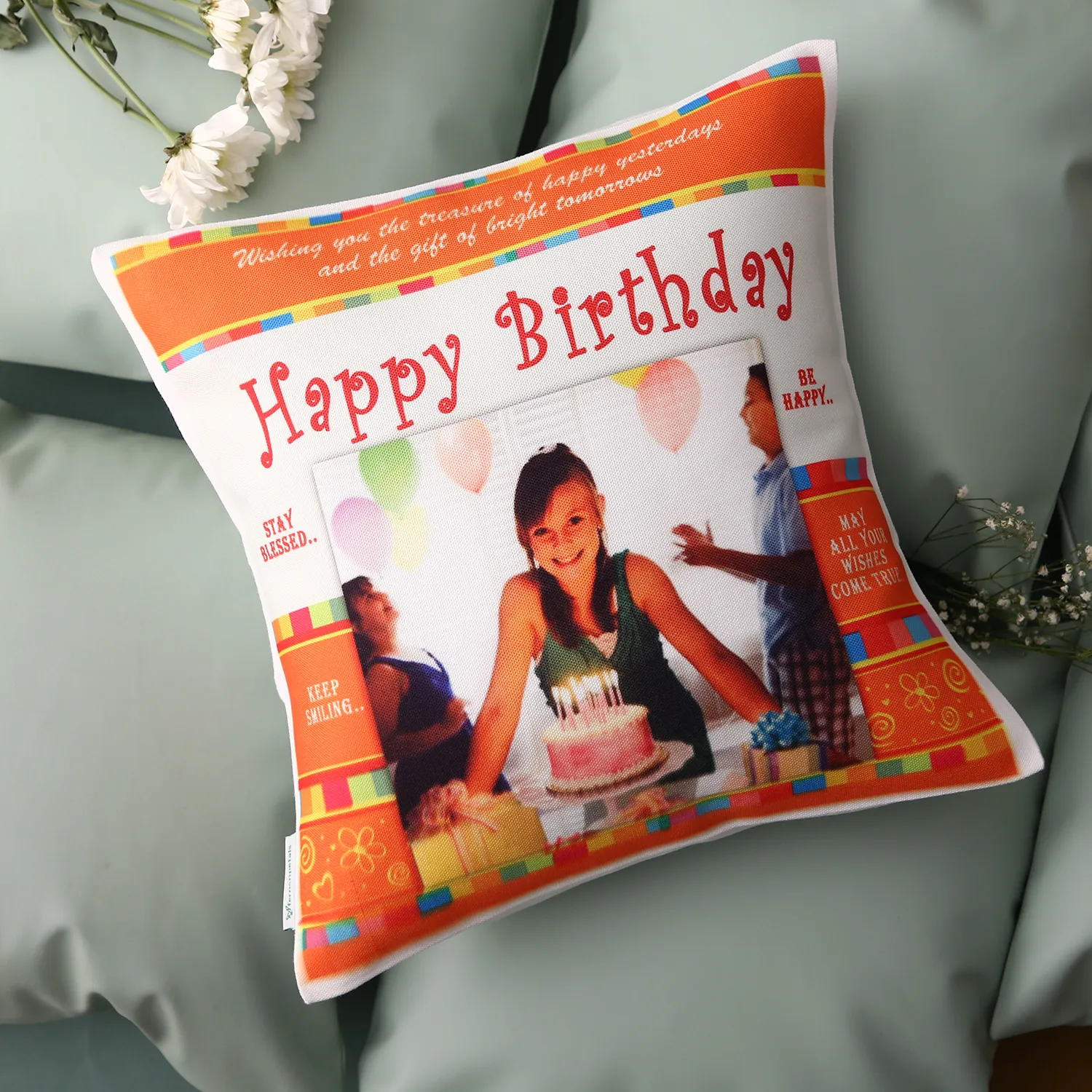 Birthday Celebrations Personalised Cushion