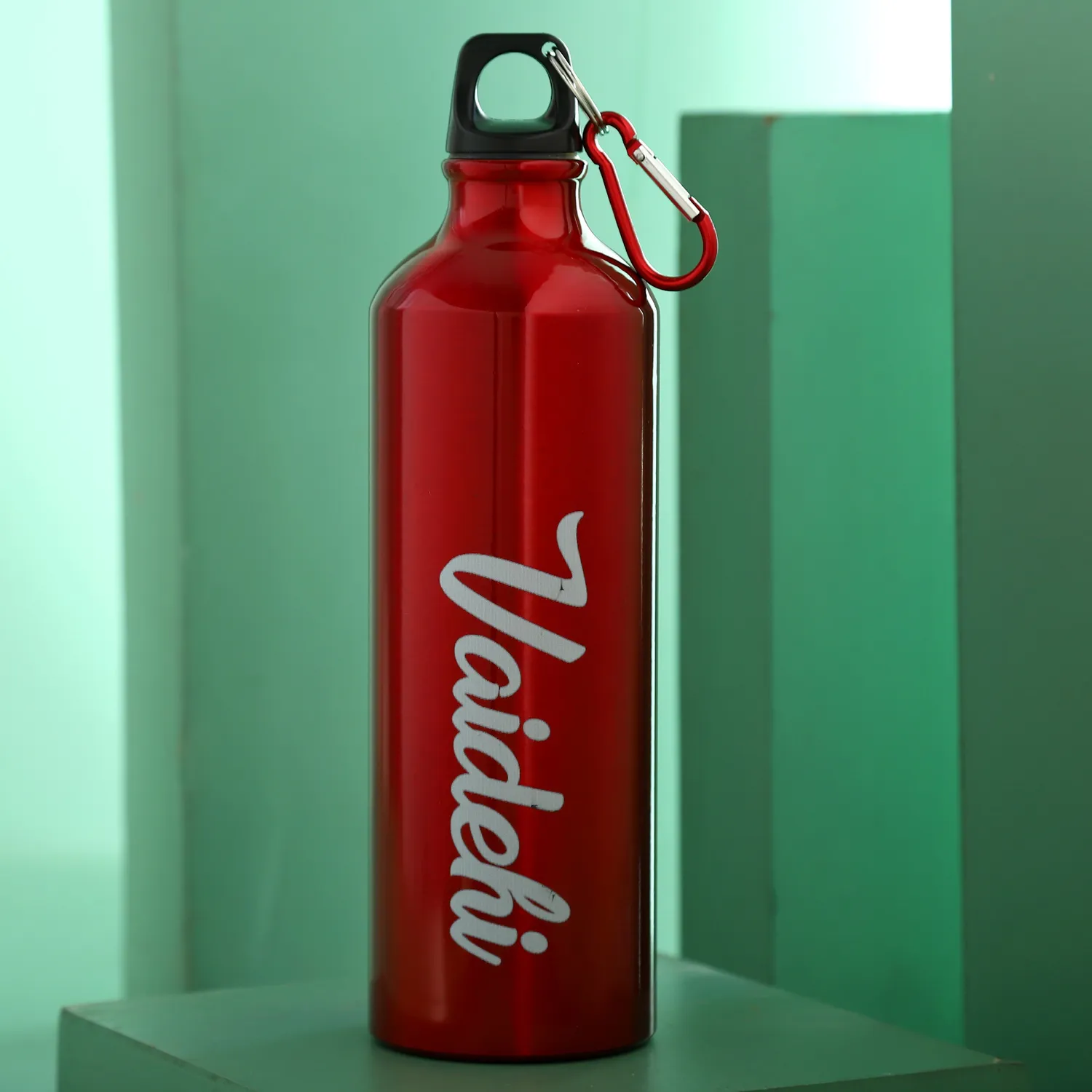 Personalised Red Water Bottle