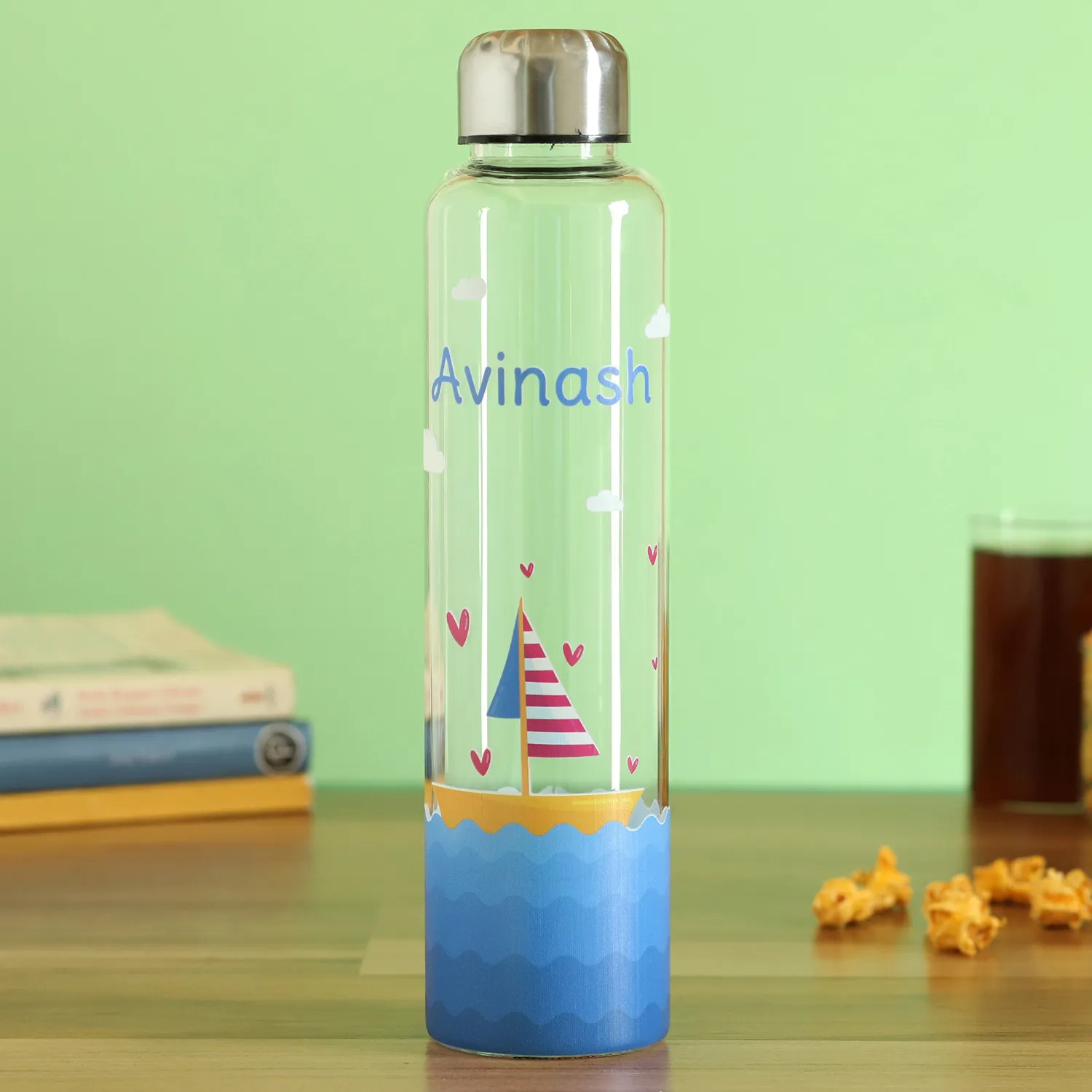 Personalised Borosilicate Glass Bottle