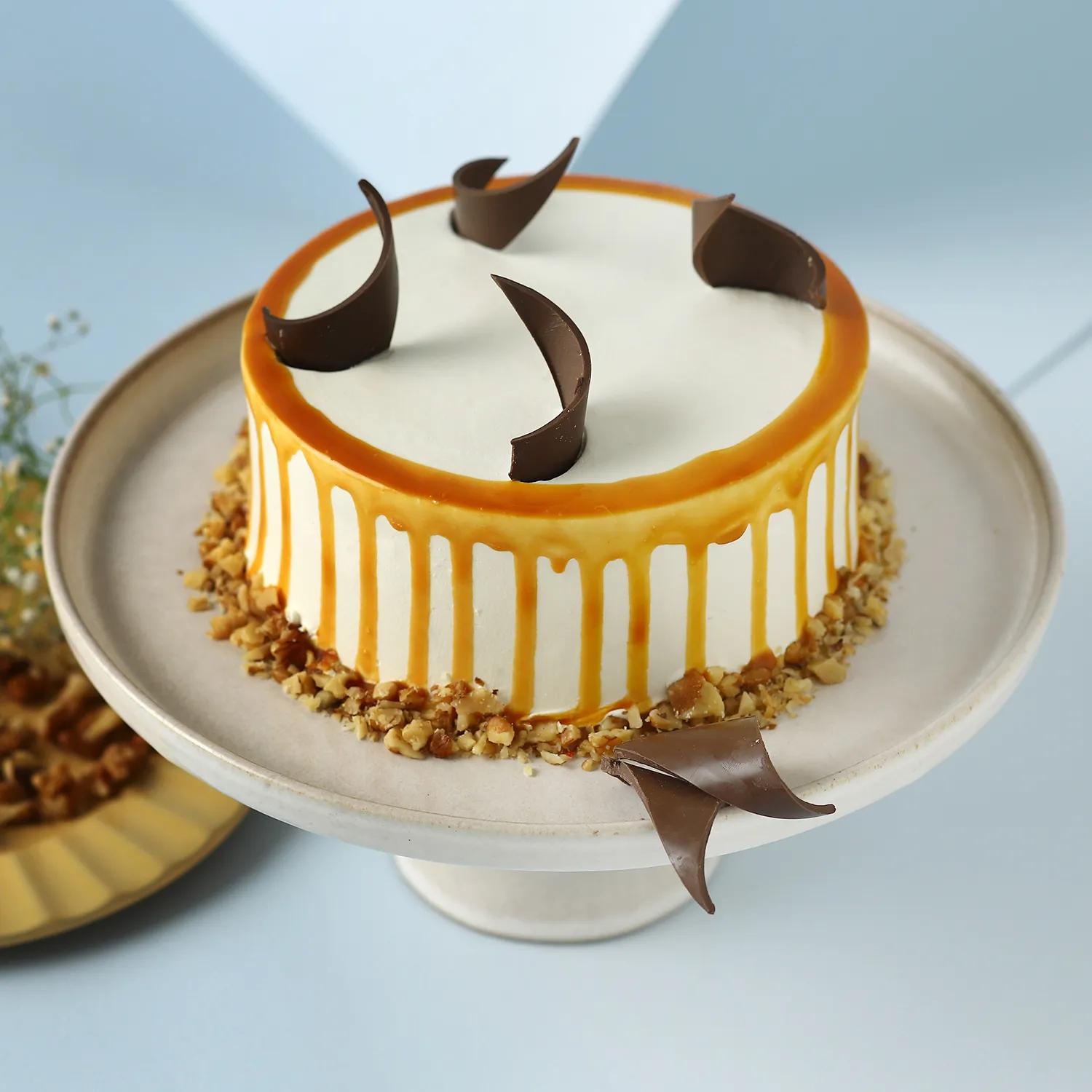 Heavenly Caramel Walnut Cake