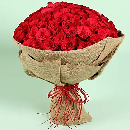 Majestic Gesture 100 Red Roses Bouquet