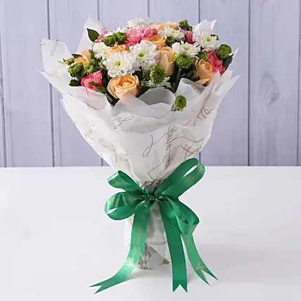 Beautiful Roses & Chrysanthemums Bouquet