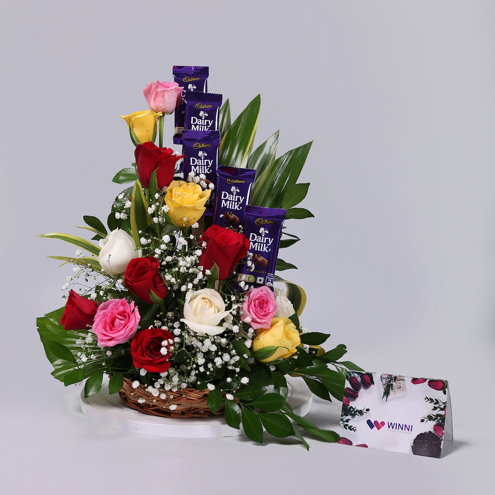 Mixed Roses Arrangement
