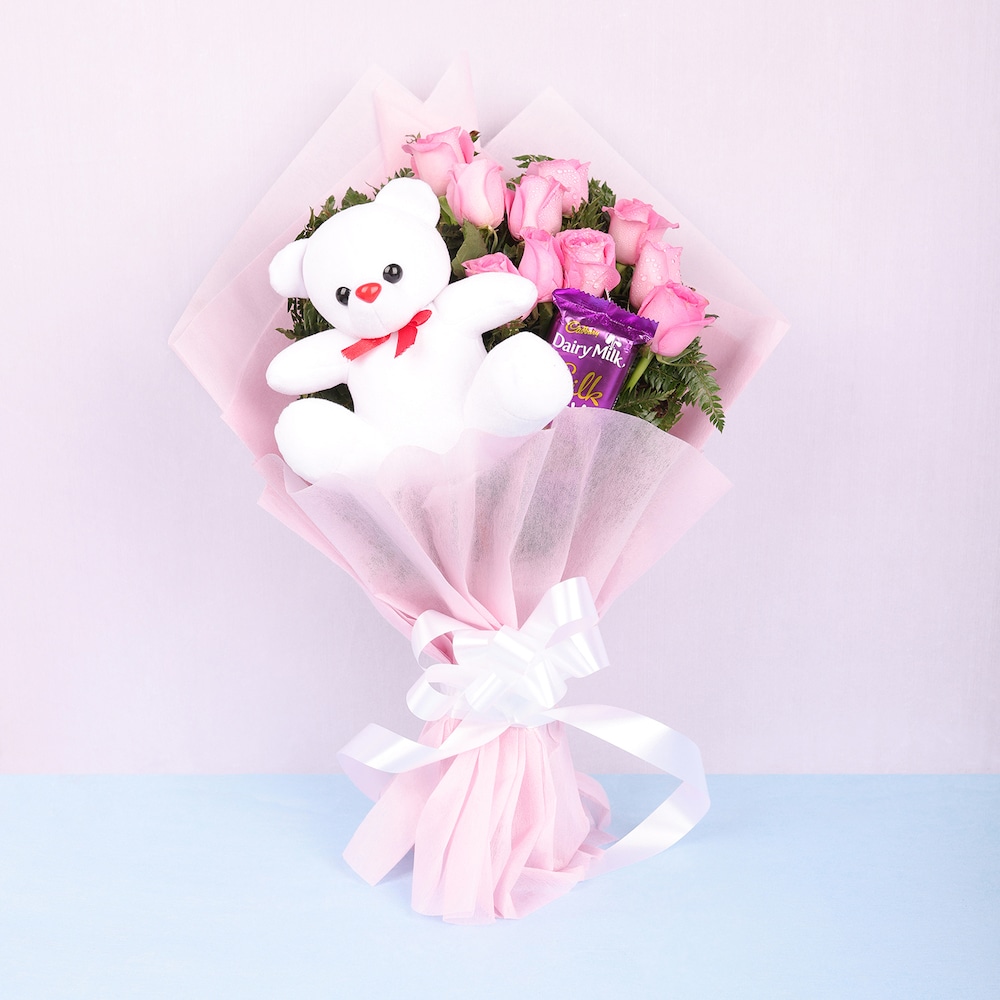 Wonderful Pink Roses Display