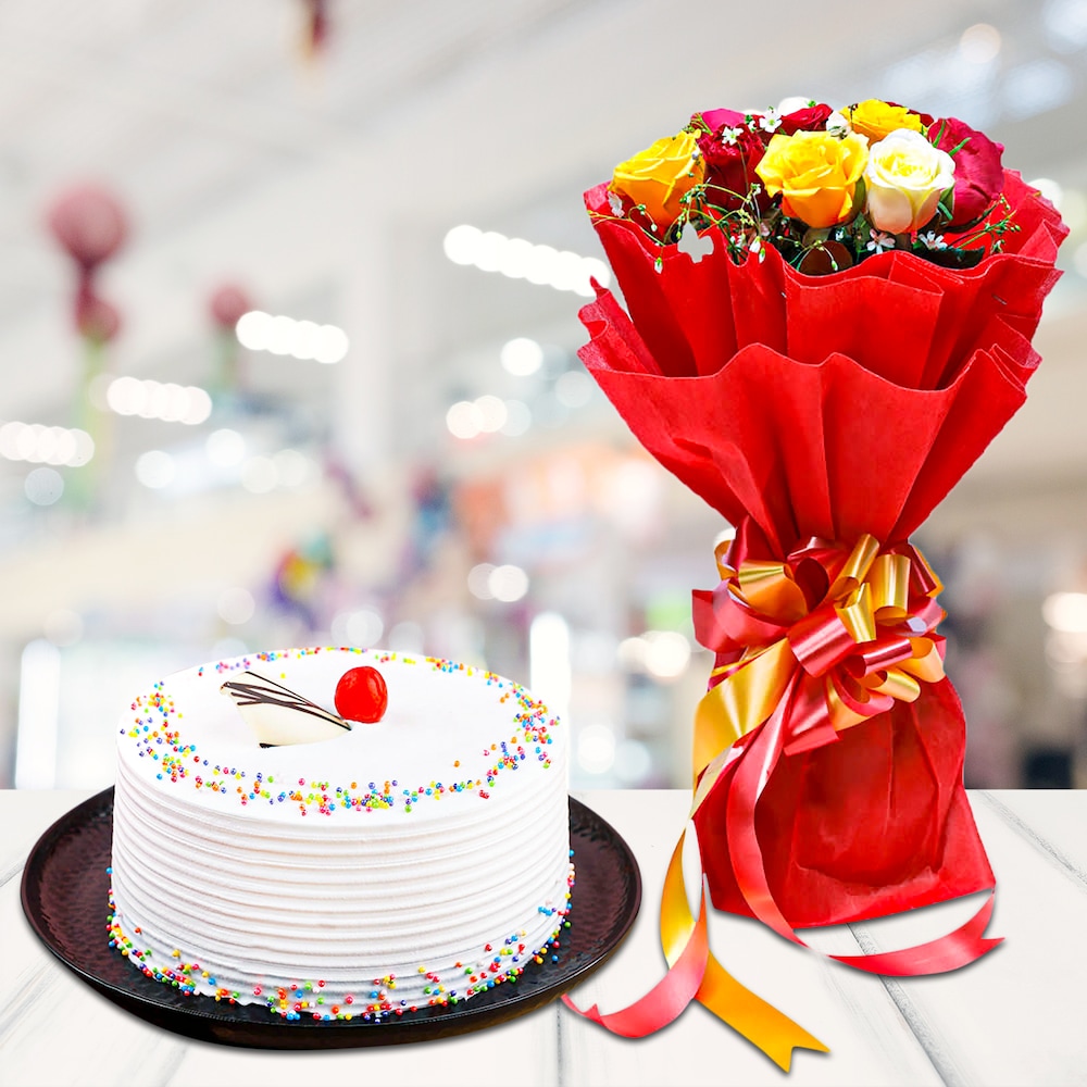 Flower And Cake Hamper