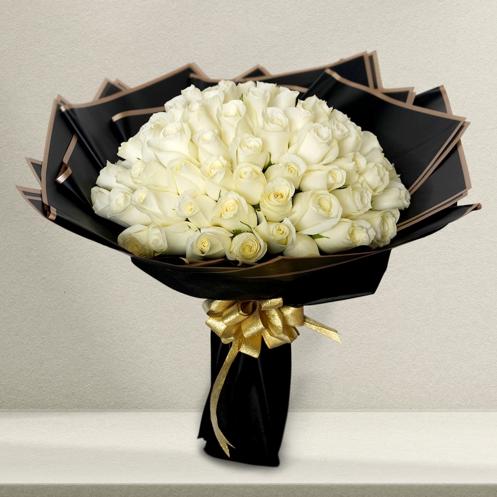 Pure Peaceful White Roses