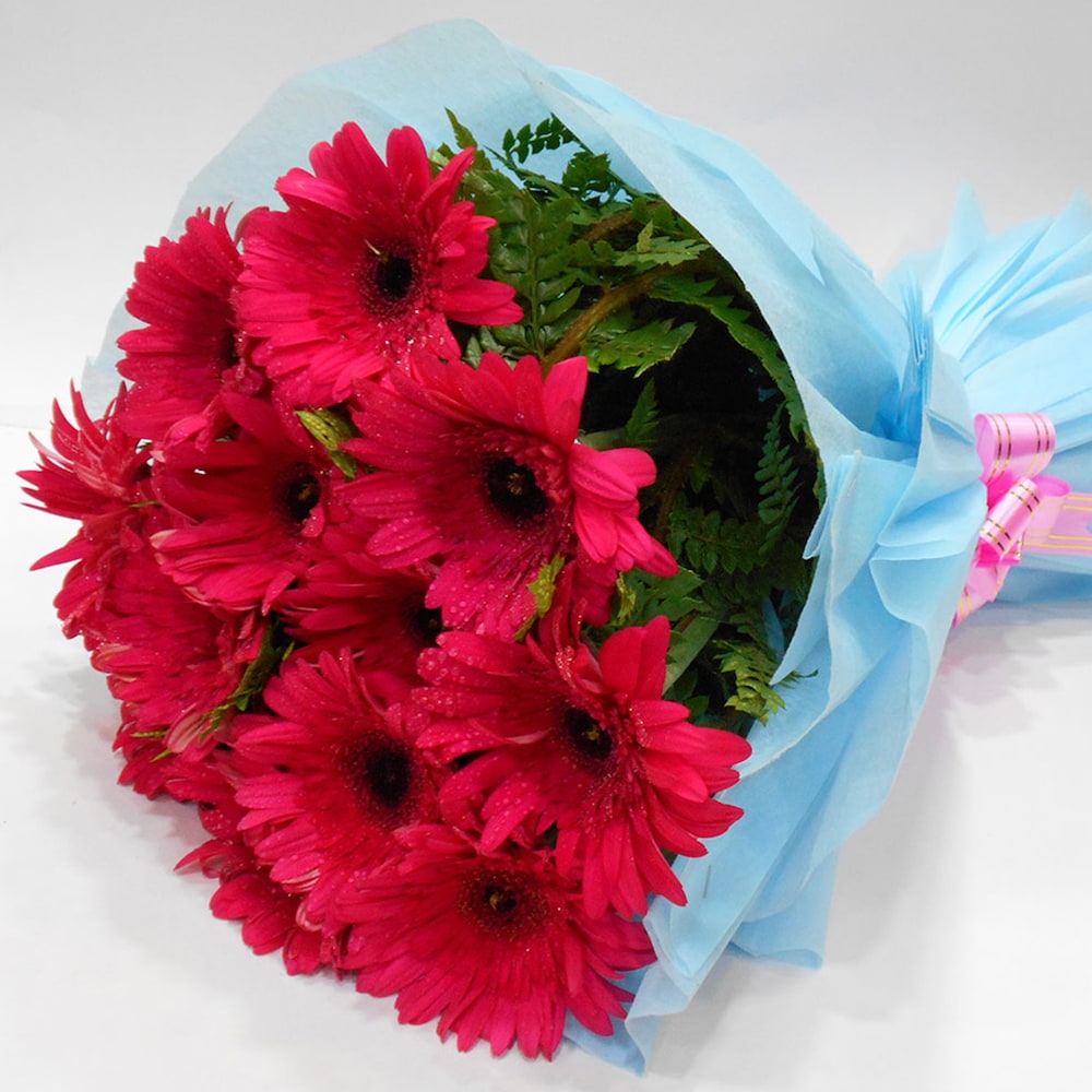 Serene Beauty A Bunch Of Pink Gerbera Flowers